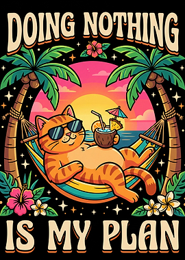 Cat Relaxing in Hammock