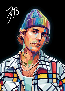 Justin Bieber Pop Art Portrait