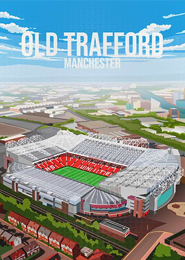 Old Trafford Manchester Stadium Art