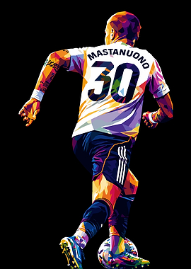 Football Player 'Mastanuono 30' WPAP Art