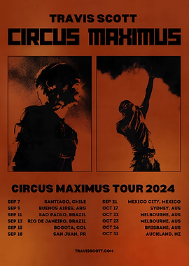 Travis Scott Circus Maximus Tour Poster