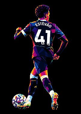 Footballer Estevão 41 WPAP Art