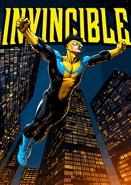 Invincible Flying Over City