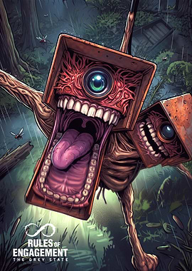 Horror Creatures in a Dark Forest