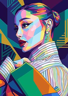 Ariana Grande Pop Art Portrait