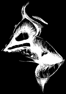 Abstract White and Black Sketch