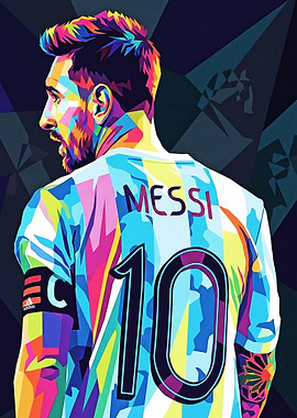 Lionel Messi Pop Art Portrait