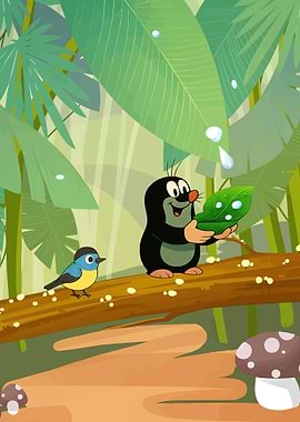 Mole and Bird in a Jungle