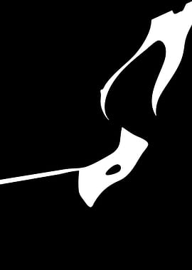 Woman on Black Background