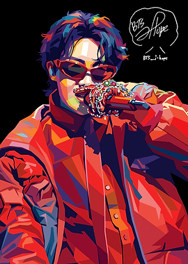 J-Hope BTS Pop Art Portrait