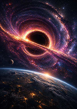 Black Hole and Earth in Space