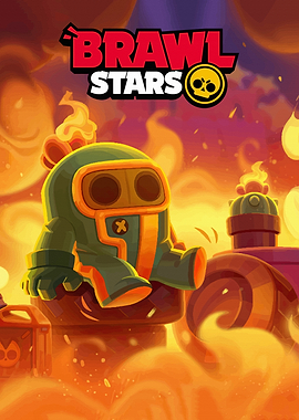 Brawl Stars Spike in Fiery Environment