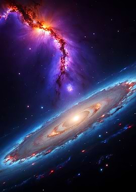 Cosmic Galaxy and Nebula