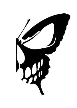 Skull Butterfly Graphic