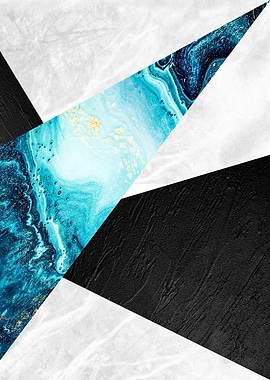 Abstract Geometric Marble Art