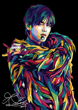 BTS V Pop Art Portrait