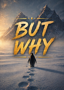 Penguin in Snowy Mountains