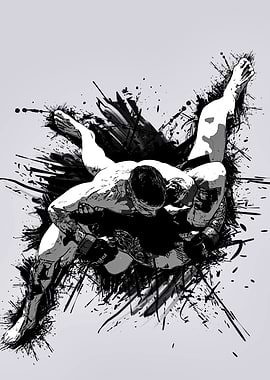 MMA Fighters in Dynamic Pose