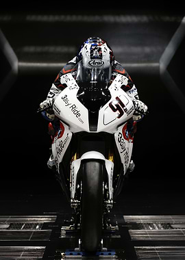 Motorcycle Racer in Wind Tunnel