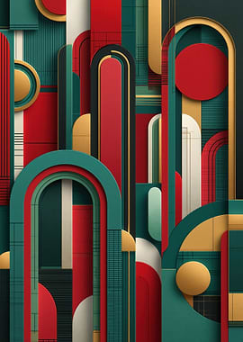 Art Deco Geometric Abstract
