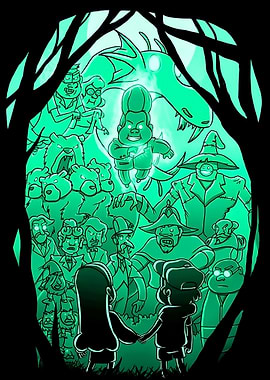 Gravity Falls Forest Scene