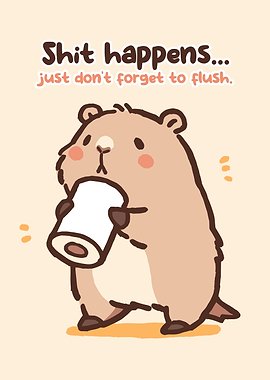 Cute Hamster with Toilet Paper