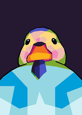 Pop Art Duck in a Suit