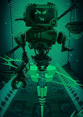 Robot with a screen for a head