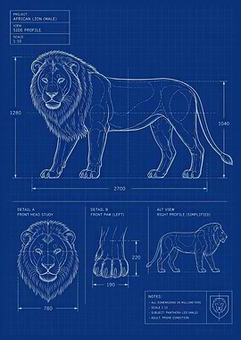 African Lion Blueprint