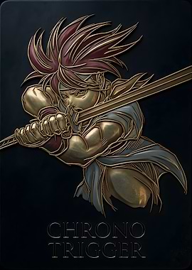 Chrono Trigger Metal Relief Art