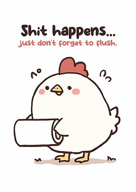 Cute Chicken with Toilet Paper