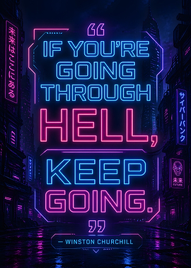 Cyberpunk Winston Churchill Quote