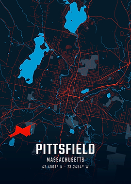 Pittsfield Massachusetts City Map