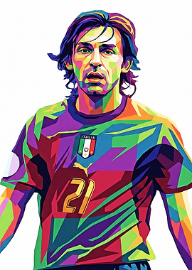 Andrea Pirlo Pop Art Portrait