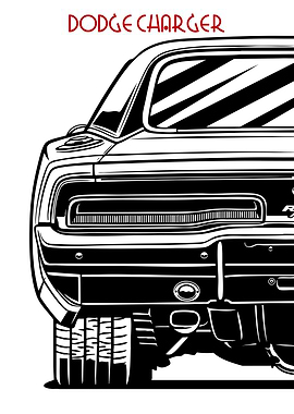 Dodge Charger Rear End Illustration