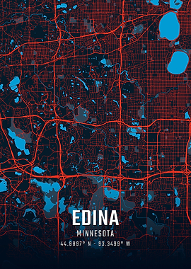 Edina Minnesota City Map