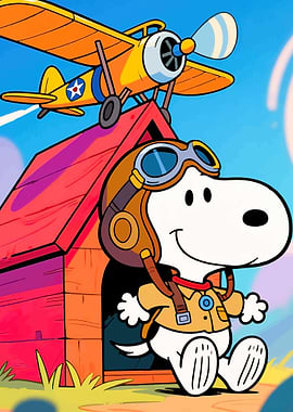Snoopy as a WWI Flying Ace