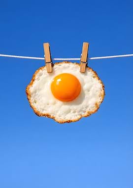 Fried Egg on Clothesline