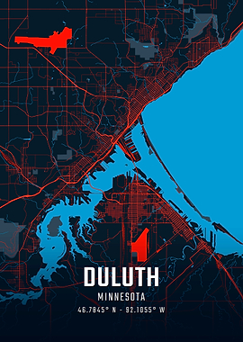 Duluth Minnesota City Map