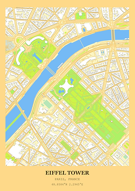 Eiffel Tower Map