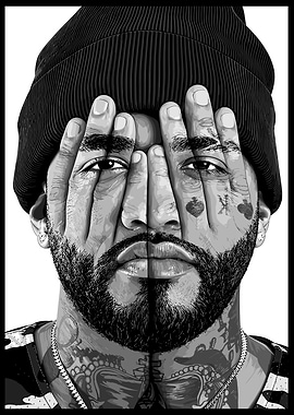 Man Hiding Face with Hands