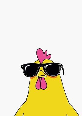Cool Chicken Wearing Sunglasses