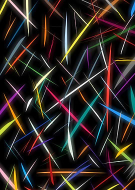 Abstract Neon Light Streaks