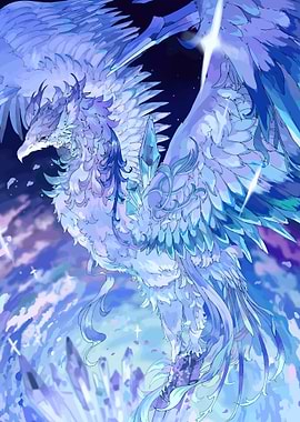 Ice Phoenix with Crystal Embellishments