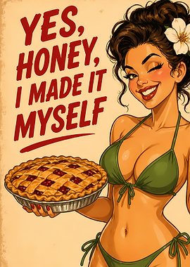 Pin-up girl with homemade pie