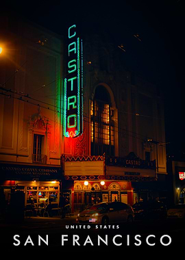 Castro Theatre San Francisco at Night