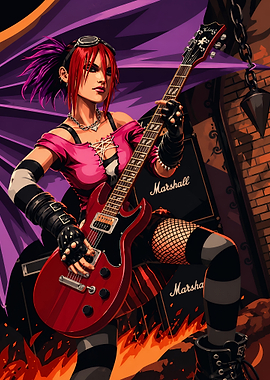 Judy Nails with Marshall Amps