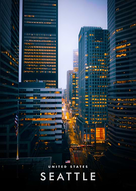 Seattle Cityscape at Dusk