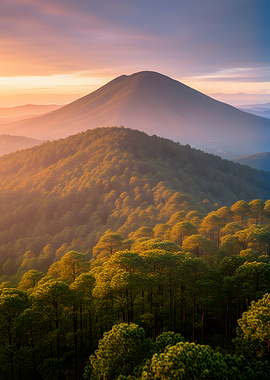 Misty Mountain Sunrise