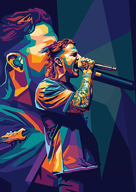 Rock Singer Performing